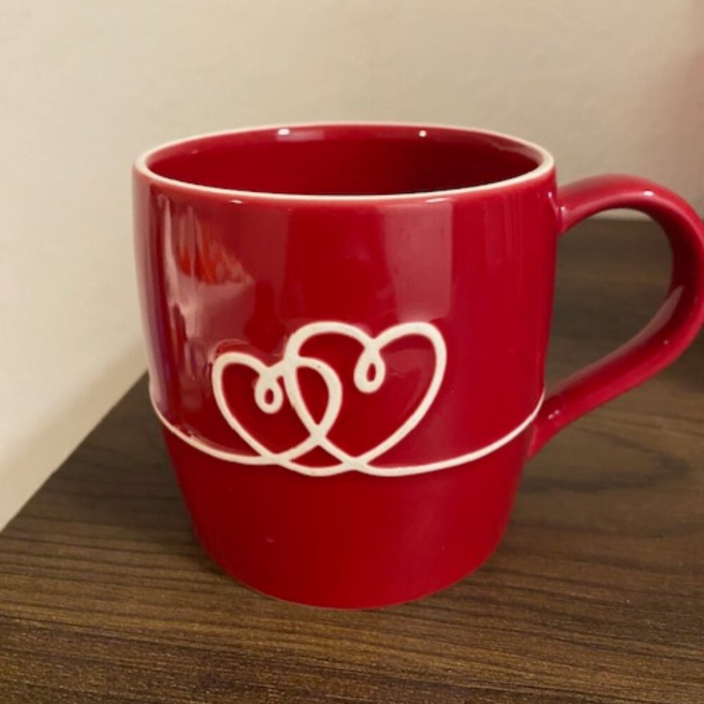 Starbucks 2010 Limited Edition Love/Hearts Red Ceramic Mug - Picture 2 of 7
